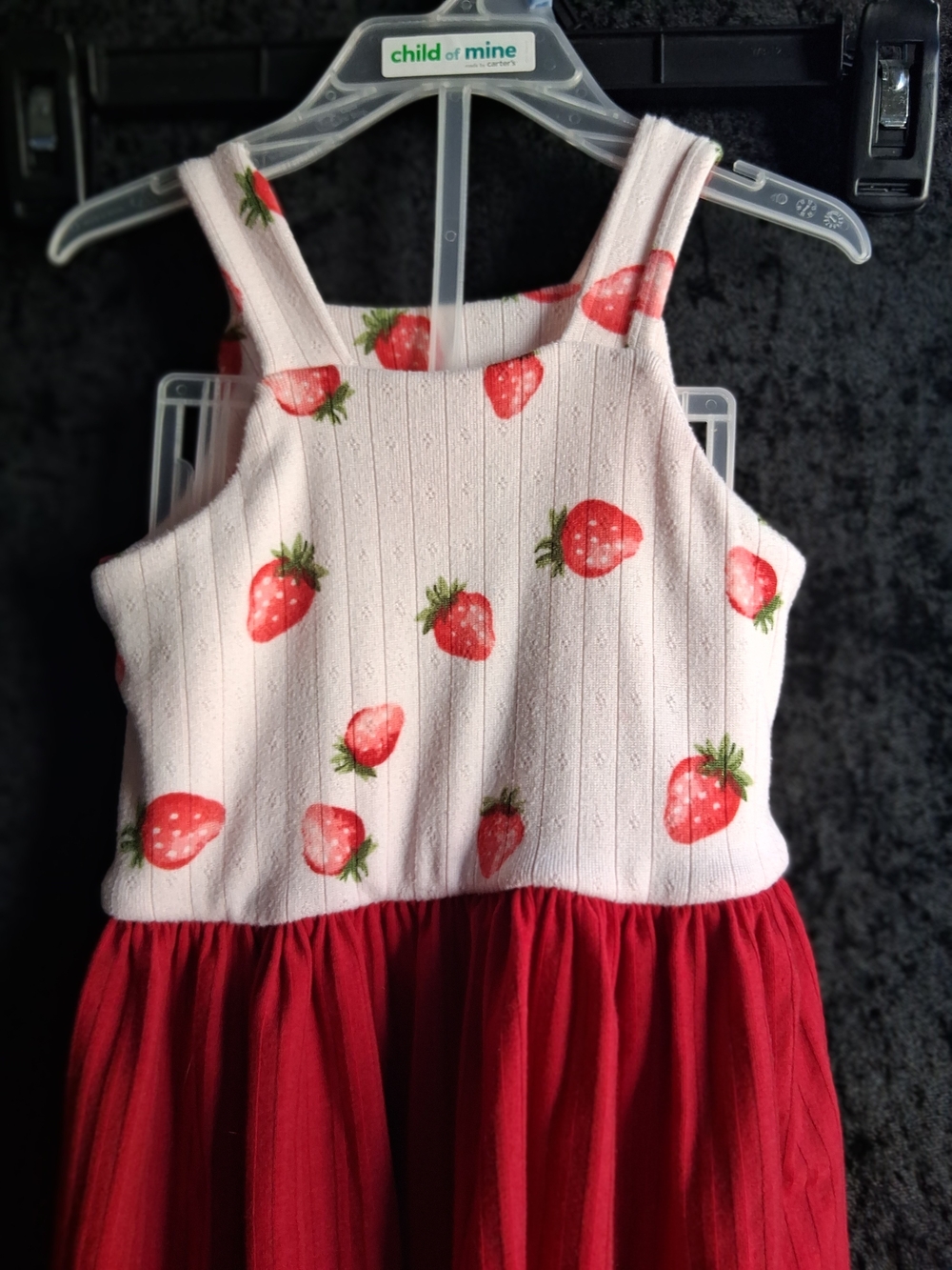 Child of Mine Pink & Red Strawberry Print Girls' Casual Dress
